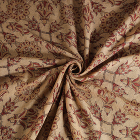Handwoven Merino Wool Pedana Kalamkari Hand Block Print Natural Dyed Fabric 08