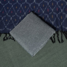 Pochampally Ikat Woven Cotton 3pc Unstitched Dress Material Suit Set 02