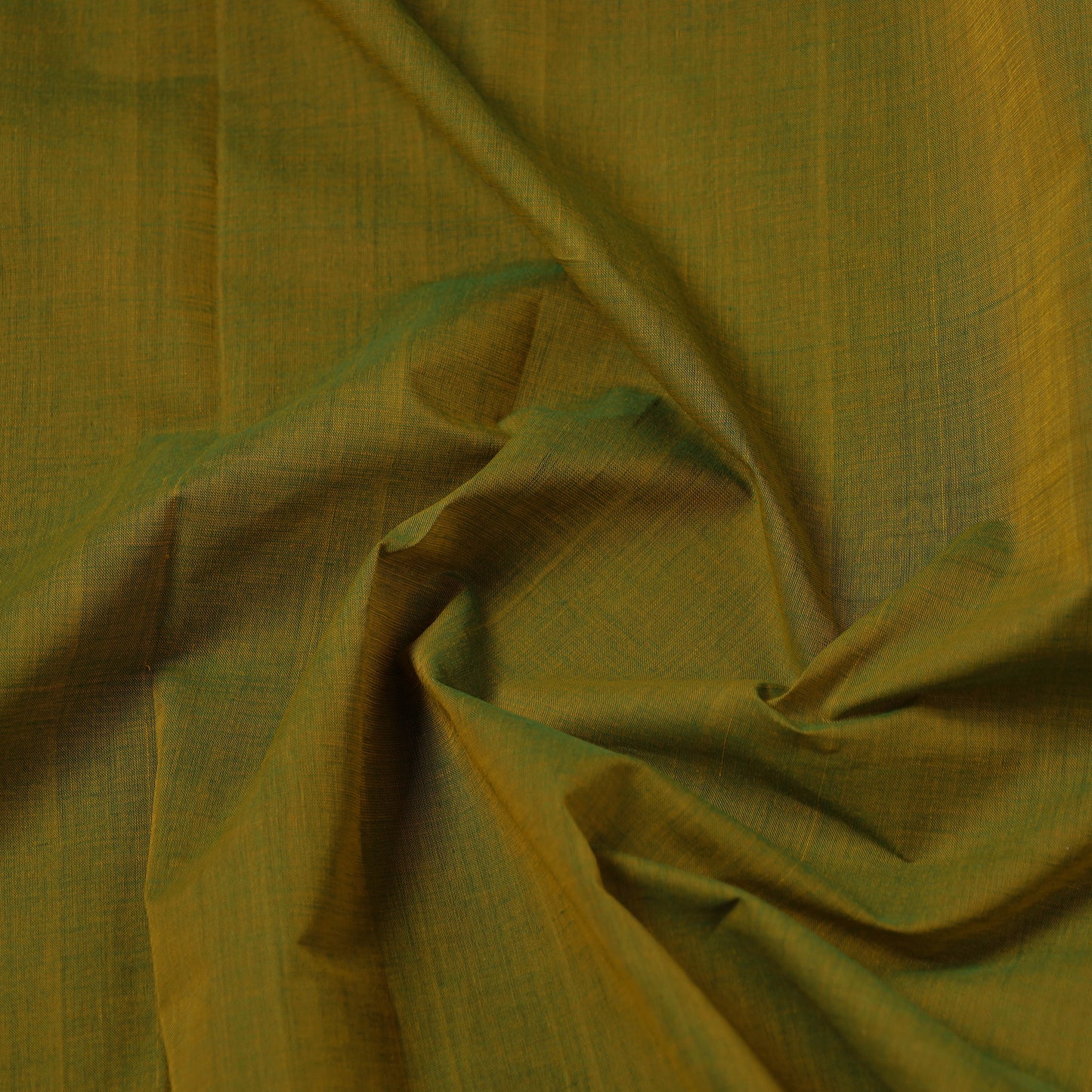 Green - Mangalagiri Handloom Cotton Nizam Zari Border Fabric 18