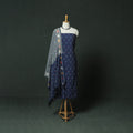 Pochampally Ikat Woven Cotton 3pc Unstitched Dress Material Suit Set 02