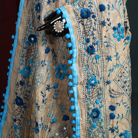 Ranihati Chapa Work Chanderi Silk Hand Embroidery Dupatta 32