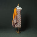 Pochampally Ikat Woven Cotton 3pc Unstitched Dress Material Suit Set 03