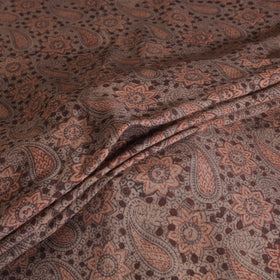 Handwoven Merino Wool Pedana Kalamkari Hand Block Print Natural Dyed Fabric 07