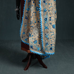 Ranihati Chapa Work Chanderi Silk Hand Embroidery Dupatta 32