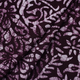 Purple Hand Batik Print Cotton Fabric