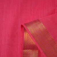 Pink - Mangalagiri Handloom Cotton Nizam Zari Border Fabric 21