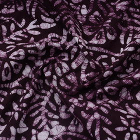 Purple Hand Batik Print Cotton Fabric