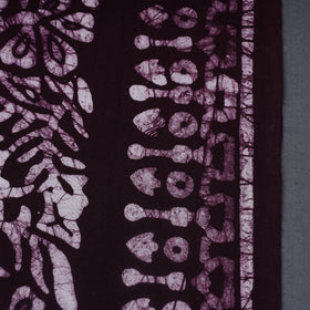 Purple Hand Batik Print Cotton Fabric