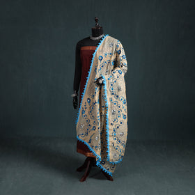 Ranihati Chapa Work Chanderi Silk Hand Embroidery Dupatta 34