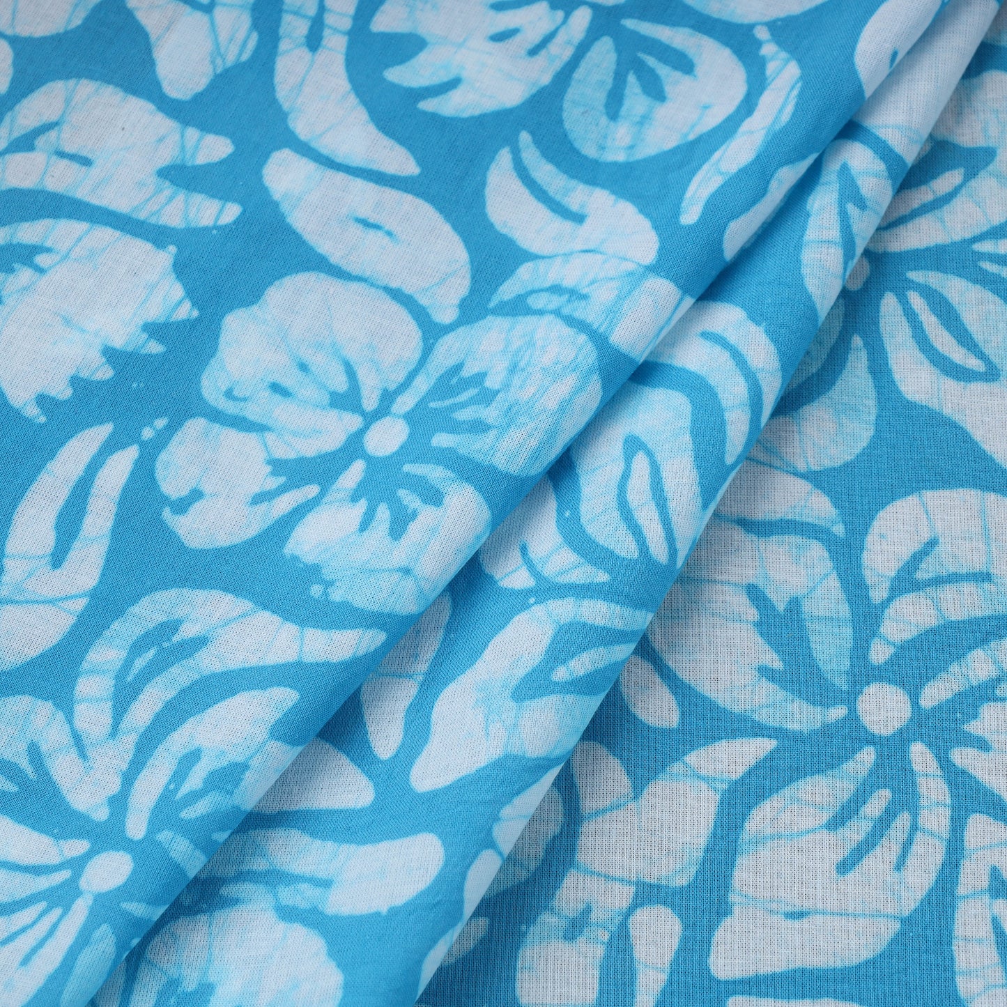Blue Hand Batik Print Cotton Fabric
