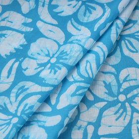 Blue Hand Batik Print Cotton Fabric
