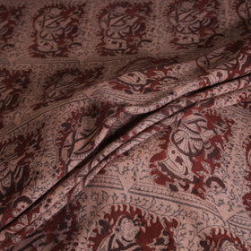 Handwoven Merino Wool Pedana Kalamkari Hand Block Print Natural Dyed Fabric 06