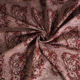 Handwoven Merino Wool Pedana Kalamkari Hand Block Print Natural Dyed Fabric 06