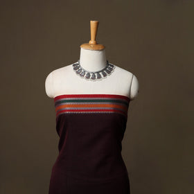 Dharwad Cotton 3pc Unstitched Dress Material Suit Set with Woven Border 73
