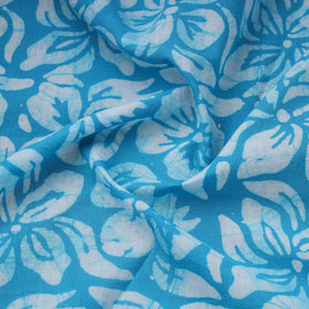 Blue Hand Batik Print Cotton Fabric