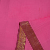 Pink - Mangalagiri Handloom Cotton Nizam Zari Border Fabric 23