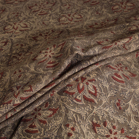 Handwoven Merino Wool Pedana Kalamkari Hand Block Print Natural Dyed Fabric 05