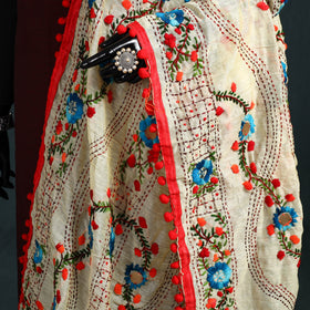 Ranihati Chapa Work Chanderi Silk Hand Embroidery Dupatta 35