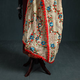 Ranihati Chapa Work Chanderi Silk Hand Embroidery Dupatta 35