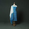 Pochampally Ikat Woven Cotton 3pc Unstitched Dress Material Suit Set 04