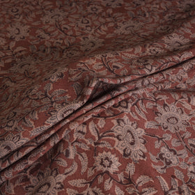 Handwoven Merino Wool Pedana Kalamkari Hand Block Print Natural Dyed Fabric 04