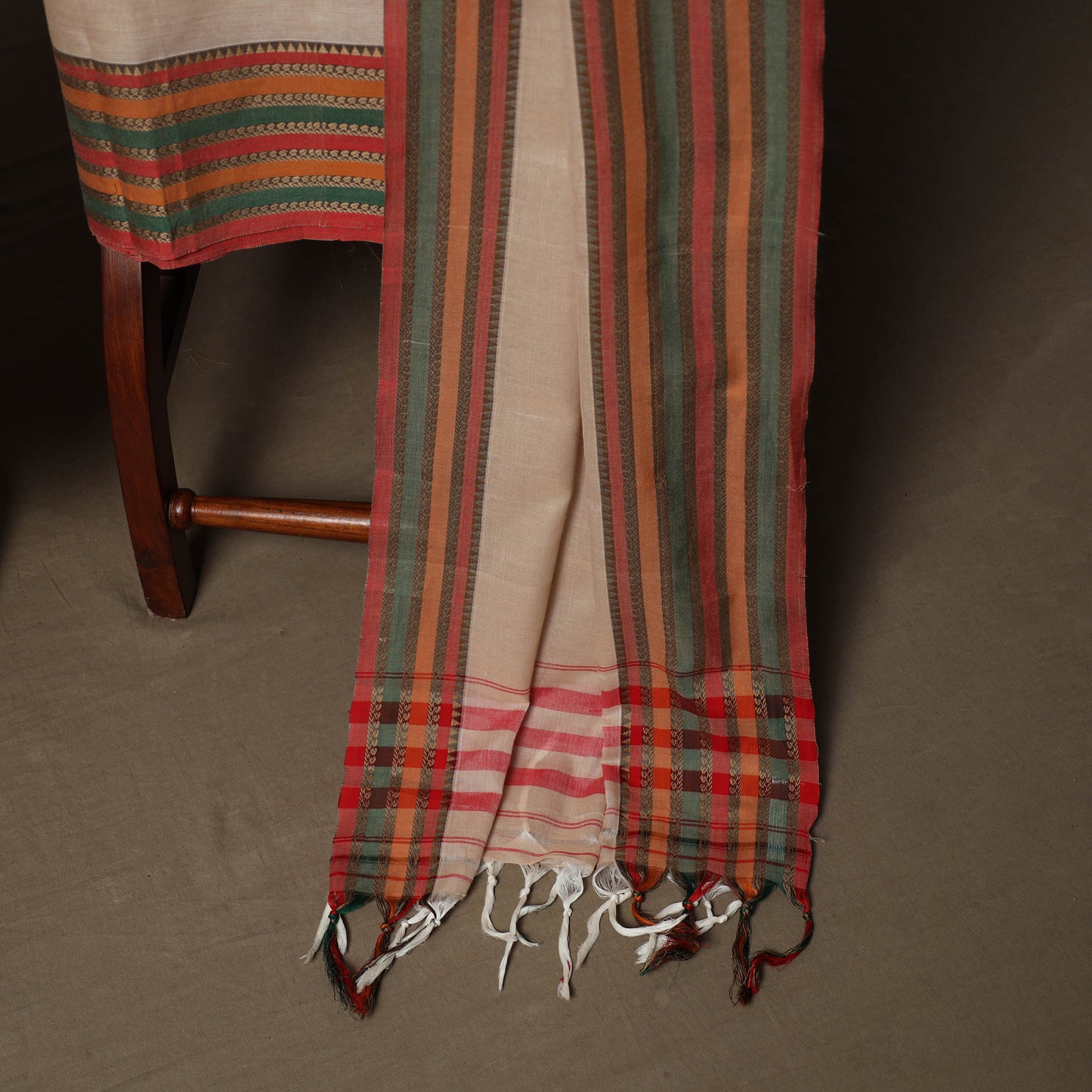 Dharwad Cotton 3pc Unstitched Dress Material Suit Set with Woven Border 72