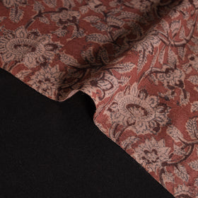 Handwoven Merino Wool Pedana Kalamkari Hand Block Print Natural Dyed Fabric 04
