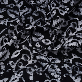 Black Hand Batik Print Cotton Fabric