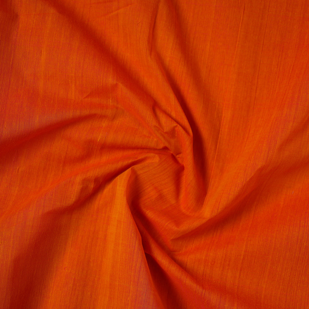 Orange - Mangalagiri Handloom Cotton Nizam Zari Border Fabric 25