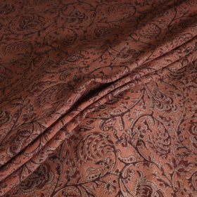 Handwoven Merino Wool Pedana Kalamkari Hand Block Print Natural Dyed Fabric 03