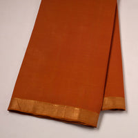 Orange - Mangalagiri Handloom Cotton Nizam Zari Border Fabric 27