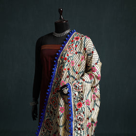 Ranihati Chapa Work Chanderi Silk Hand Embroidery Dupatta 38