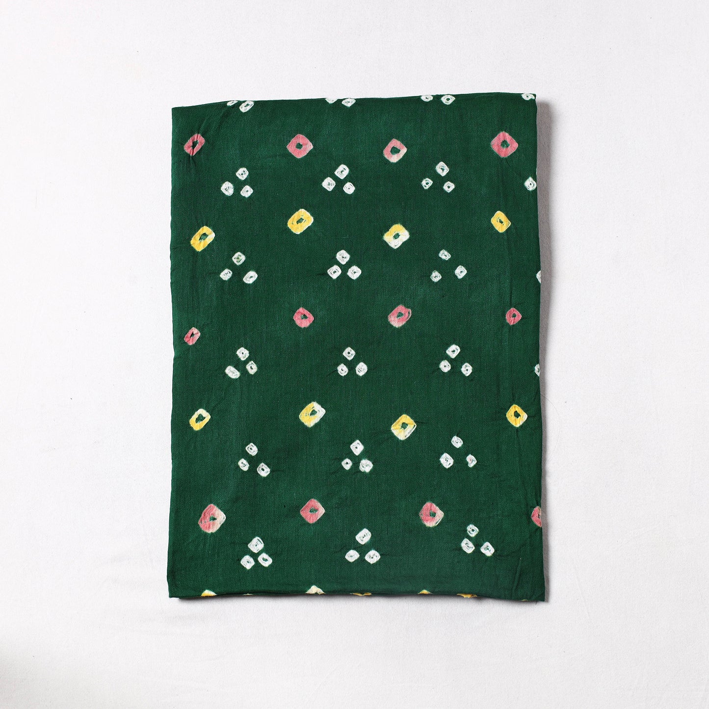 Green - Kutch Bandhani Tie-Dye Mul Cotton Precut Fabric 17