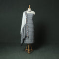 Pochampally Ikat Woven Cotton 3pc Unstitched Dress Material Suit Set 06