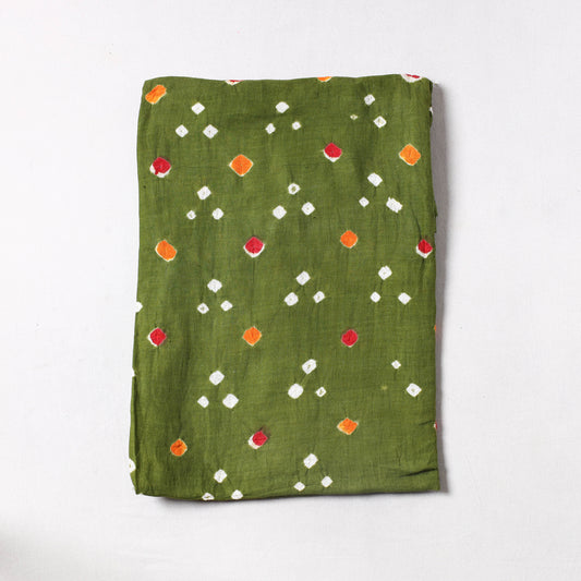 Green - Kutch Bandhani Tie-Dye Mul Cotton Precut Fabric 18