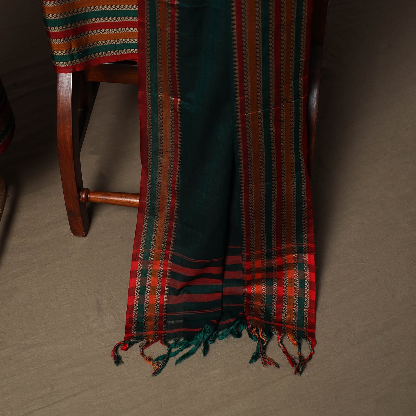 Dharwad Cotton 3pc Unstitched Dress Material Suit Set with Woven Border 70