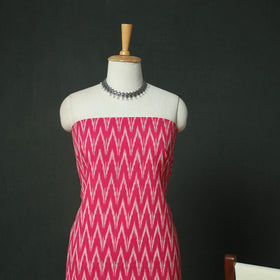 Pochampally Ikat Woven Cotton 3pc Unstitched Dress Material Suit Set 07