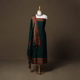 Dharwad Cotton 3pc Unstitched Dress Material Suit Set with Woven Border 70