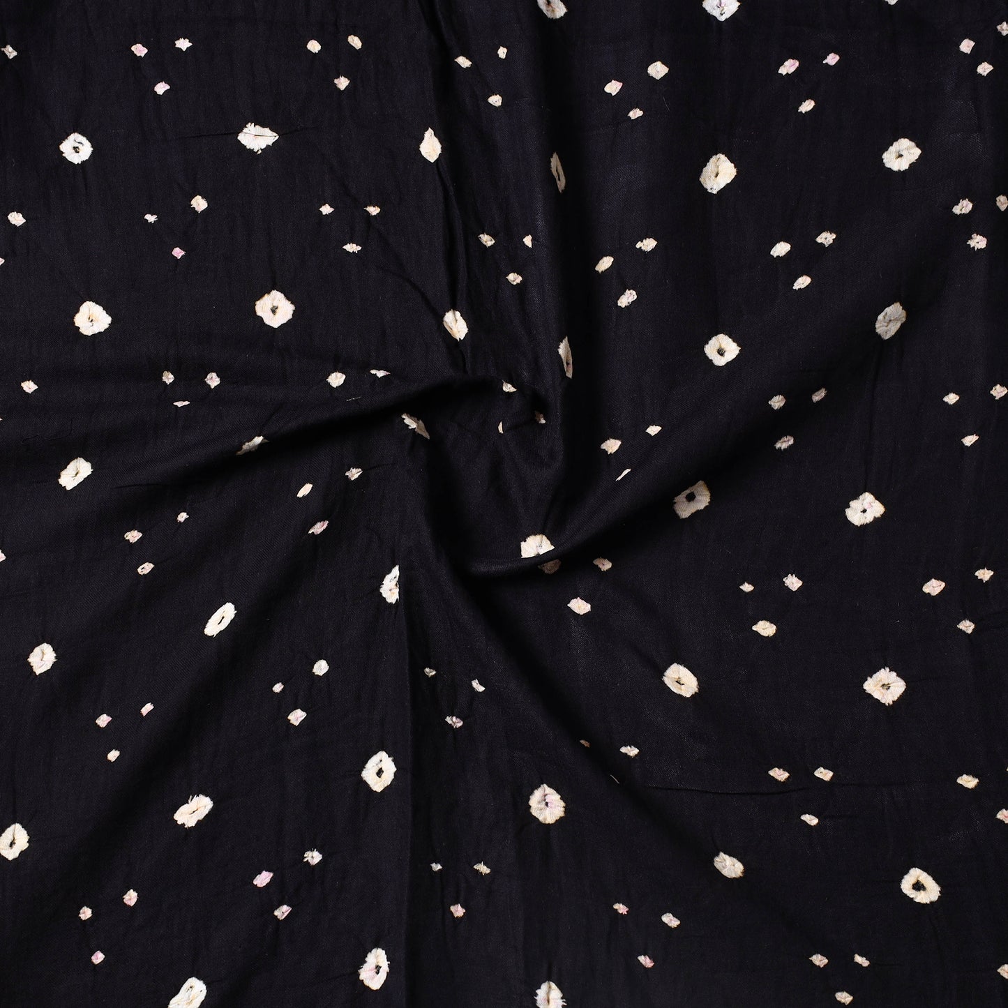 Black - Kutch Bandhani Tie-Dye Mul Cotton Precut Fabric 21