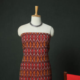 Pochampally Ikat Woven Cotton 3pc Unstitched Dress Material Suit Set 08