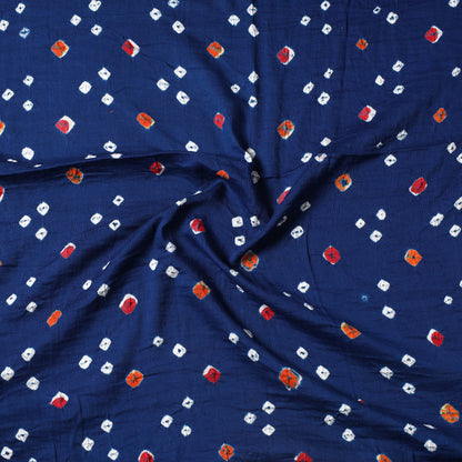Blue - Kutch Bandhani Tie-Dye Mul Cotton Precut Fabric 22