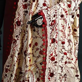 Ranihati Chapa Work Chanderi Silk Hand Embroidery Dupatta 42