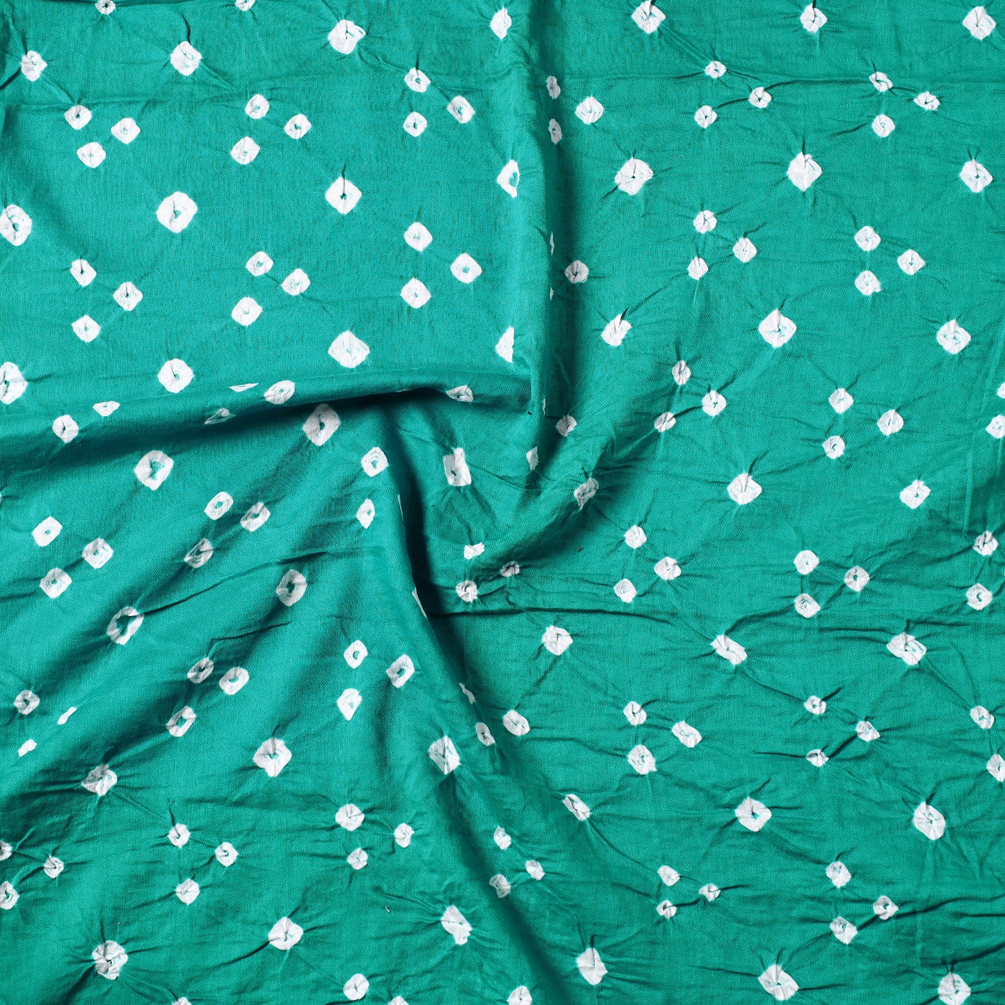 Green - Kutch Bandhani Tie-Dye Mul Cotton Precut Fabric 23