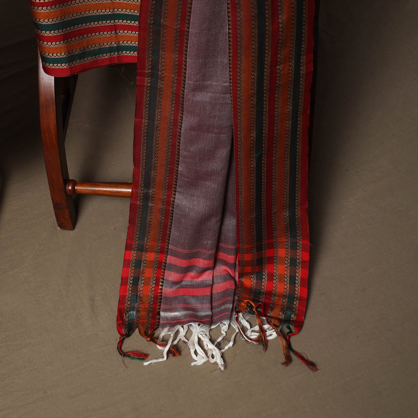 Dharwad Cotton 3pc Unstitched Dress Material Suit Set with Woven Border 68