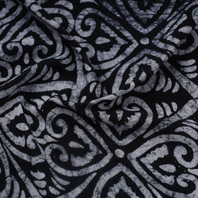 Black Hand Batik Print Cotton Fabric