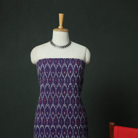Pochampally Ikat Woven Cotton 3pc Unstitched Dress Material Suit Set 09