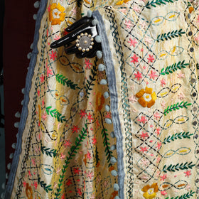 Ranihati Chapa Work Chanderi Silk Hand Embroidery Dupatta 45