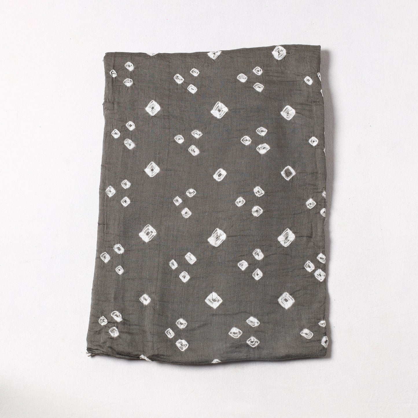 Grey - Kutch Bandhani Tie-Dye Mul Cotton Precut Fabric 28