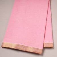 Pink - Mangalagiri Handloom Cotton Nizam Zari Border Fabric 32