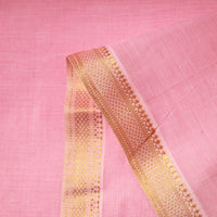 Pink - Mangalagiri Handloom Cotton Nizam Zari Border Fabric 32